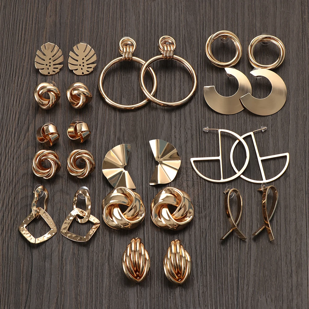 1 пара модные серьги в стиле ретро с геометрическим принтом круглые для женщин