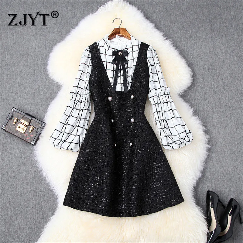 2020 Новое весеннее подиумное женское высококачественное модное клетчатое