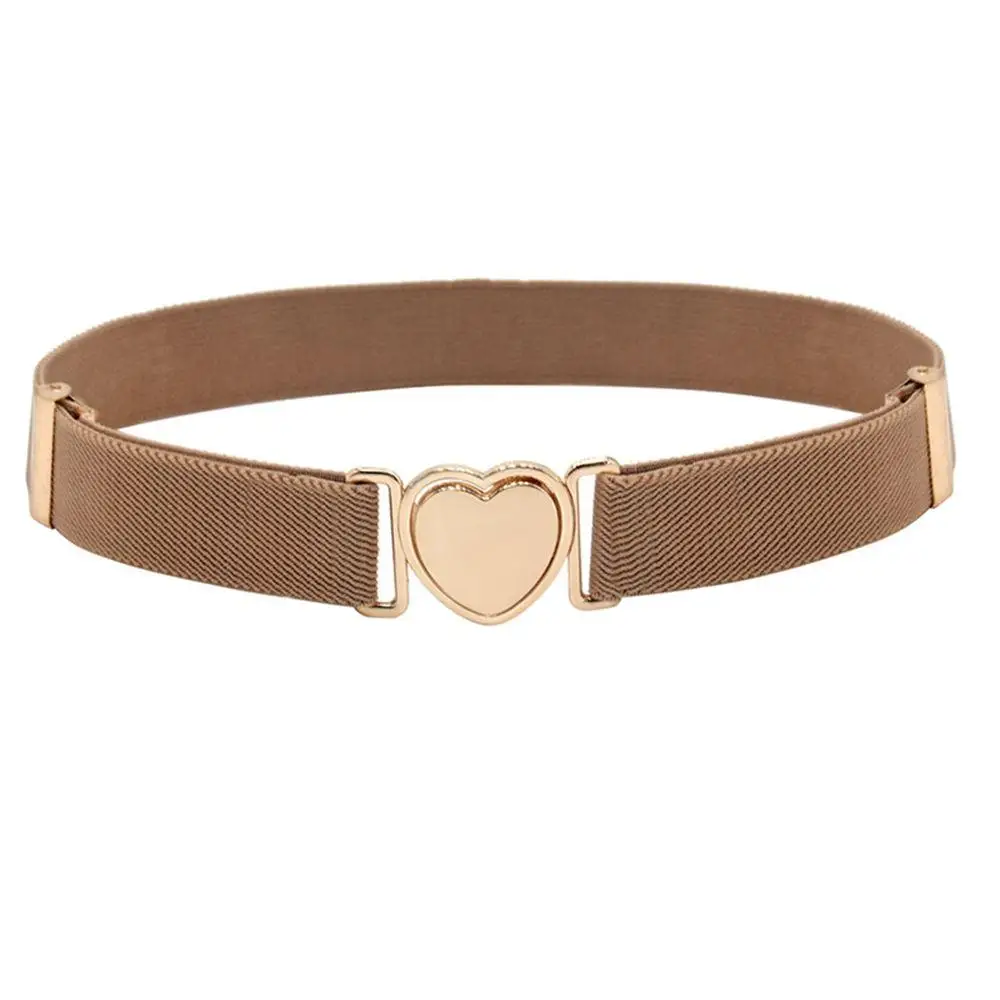 Ремень тканевый детский регулируемый разноцветный с пряжкой в форме сердца