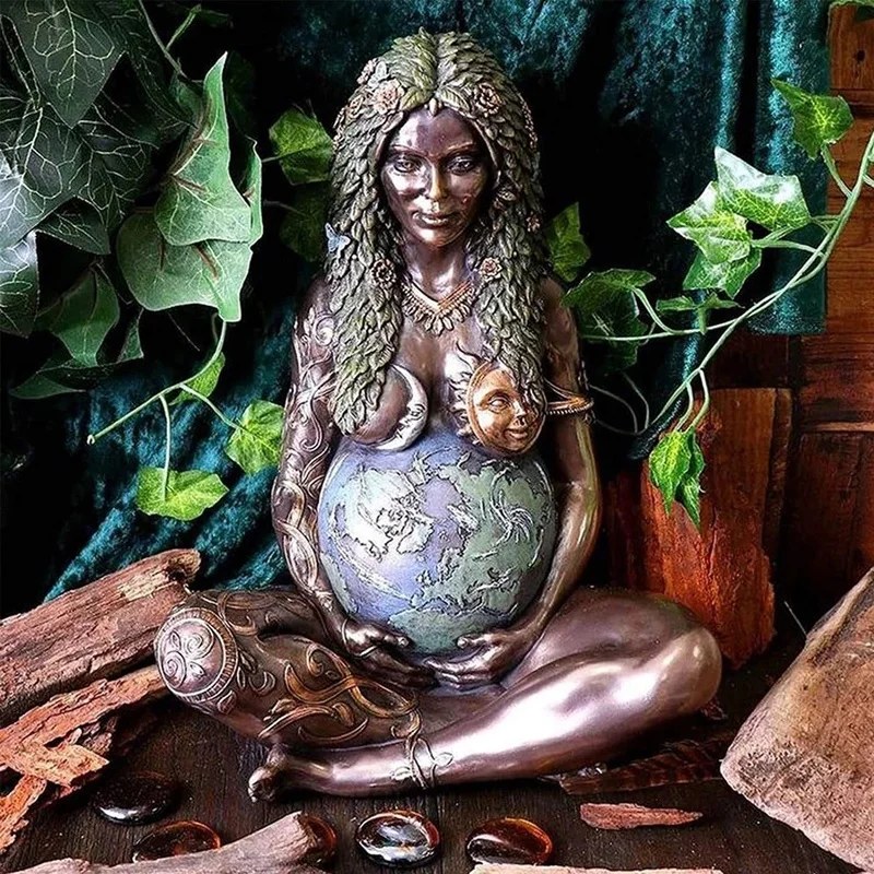 

Gaia Earth Mother Statue Goddess Of The Earth Resin Crafts Garden Ornament Outdoor Decor Nordic Home Decoration Ornaments Crafts