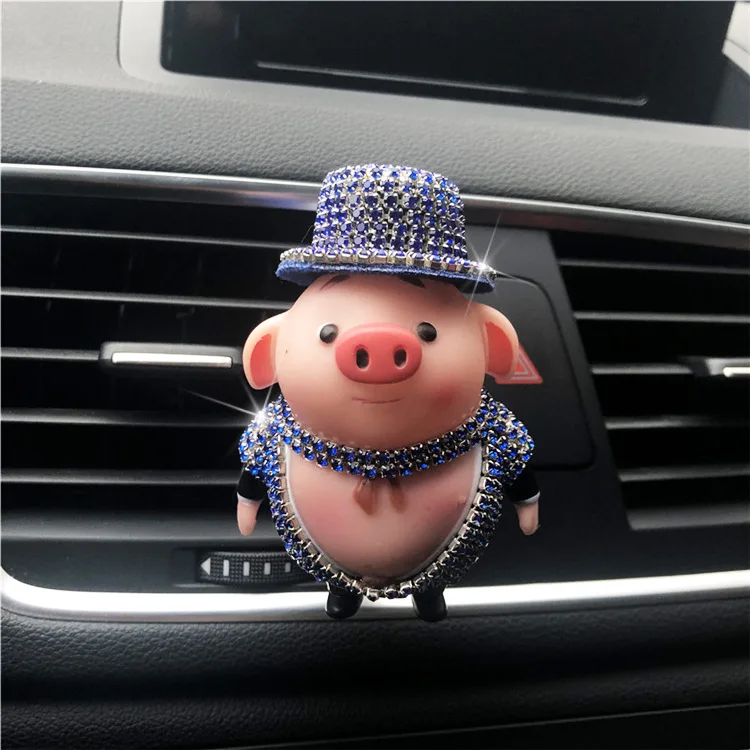 Изысканный женский освежитель для автомобиля милая Алмазная кукла в виде свиньи