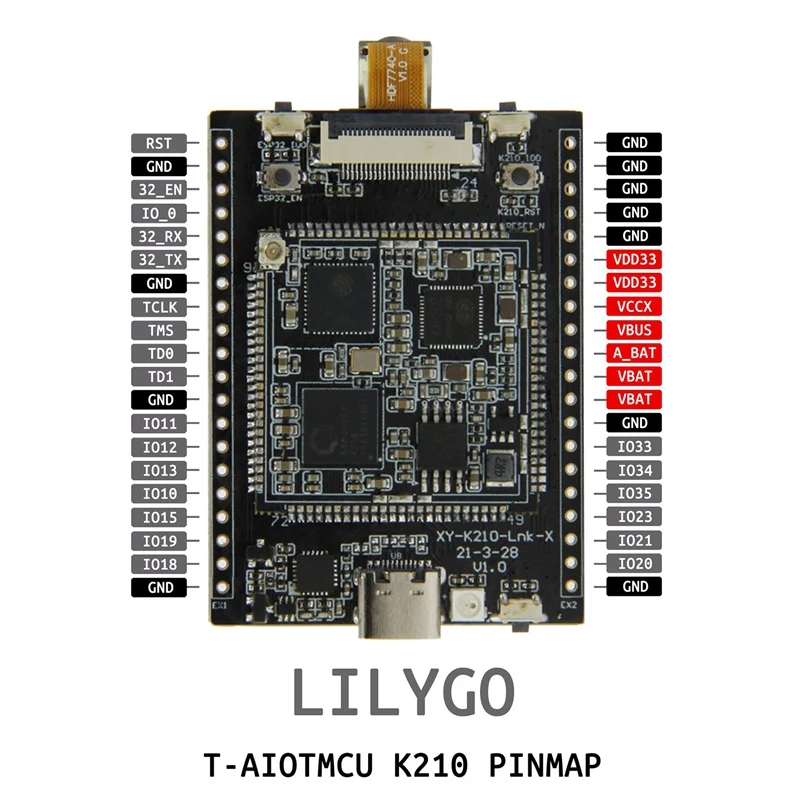 TTGO T-AIOTMCU K210 AI ESP32 IOT Module With 2MP OV2640 Camera 2.0 Inch 8080 Interface Capacitive Contact Screen | Безопасность и
