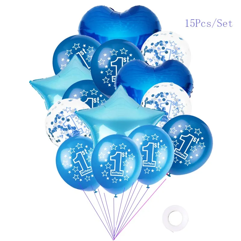Близнецов вечерние Baby Shower 1st на день рождения украшения я один год баннер детский