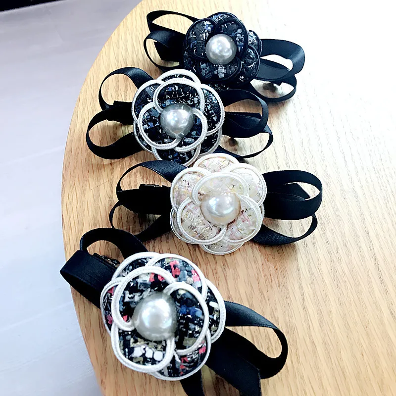 Женские заколки для волос в Корейском стиле простая цветочная ткань
