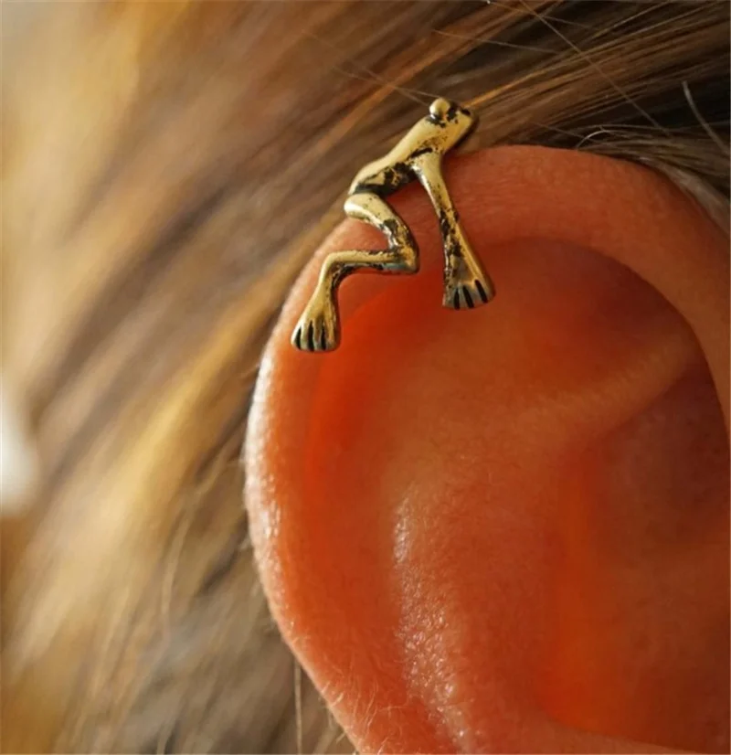 

Goth Frog Earrings For Women Girls Fake Piercing Cute Animal Ear Cuff Clip On Earrings Cartilage Ear Ring Punk Jewelry Brincos