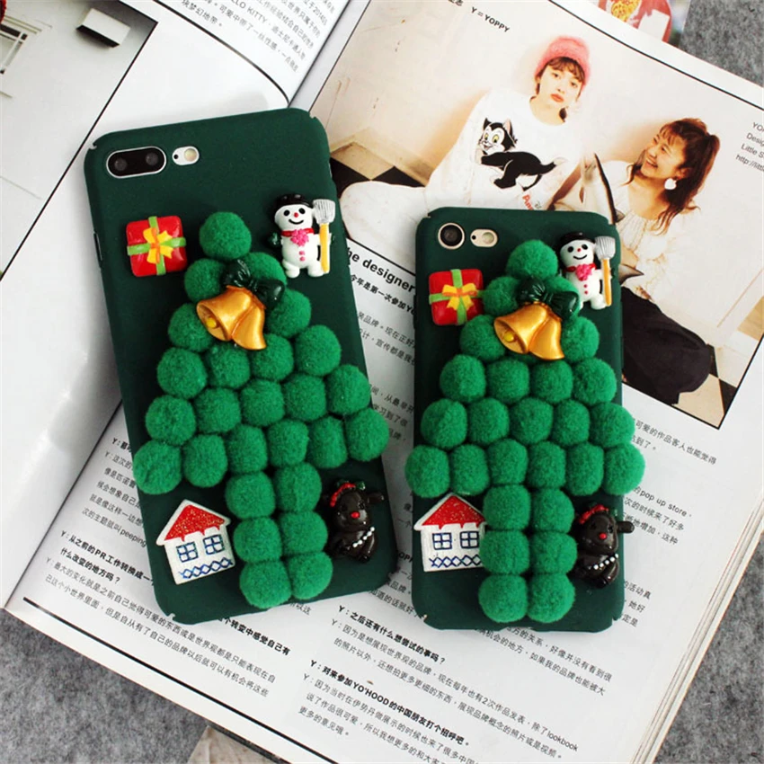 3D мультяшный чехол для телефона с рождественским рисунком iPhone 6 7 8 X XS XR XMAX милый