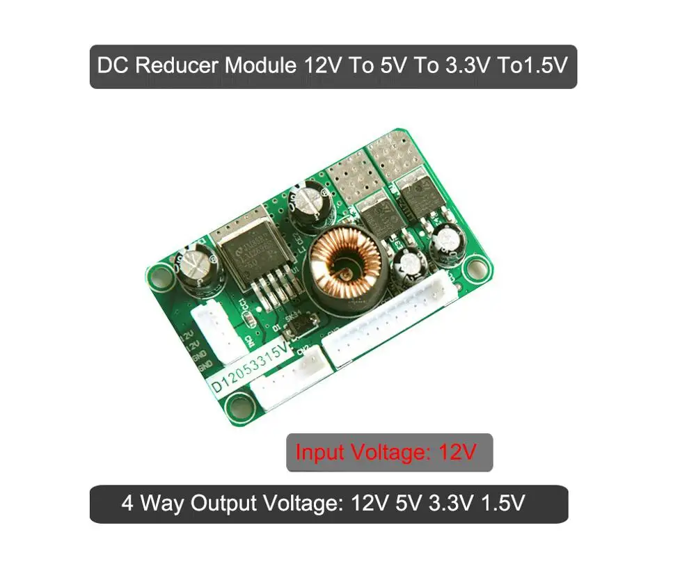 

DC12V до 5V до 3,3 V до 1,8 V ЖК-дисплей светодиодный инвертор для платы модуль