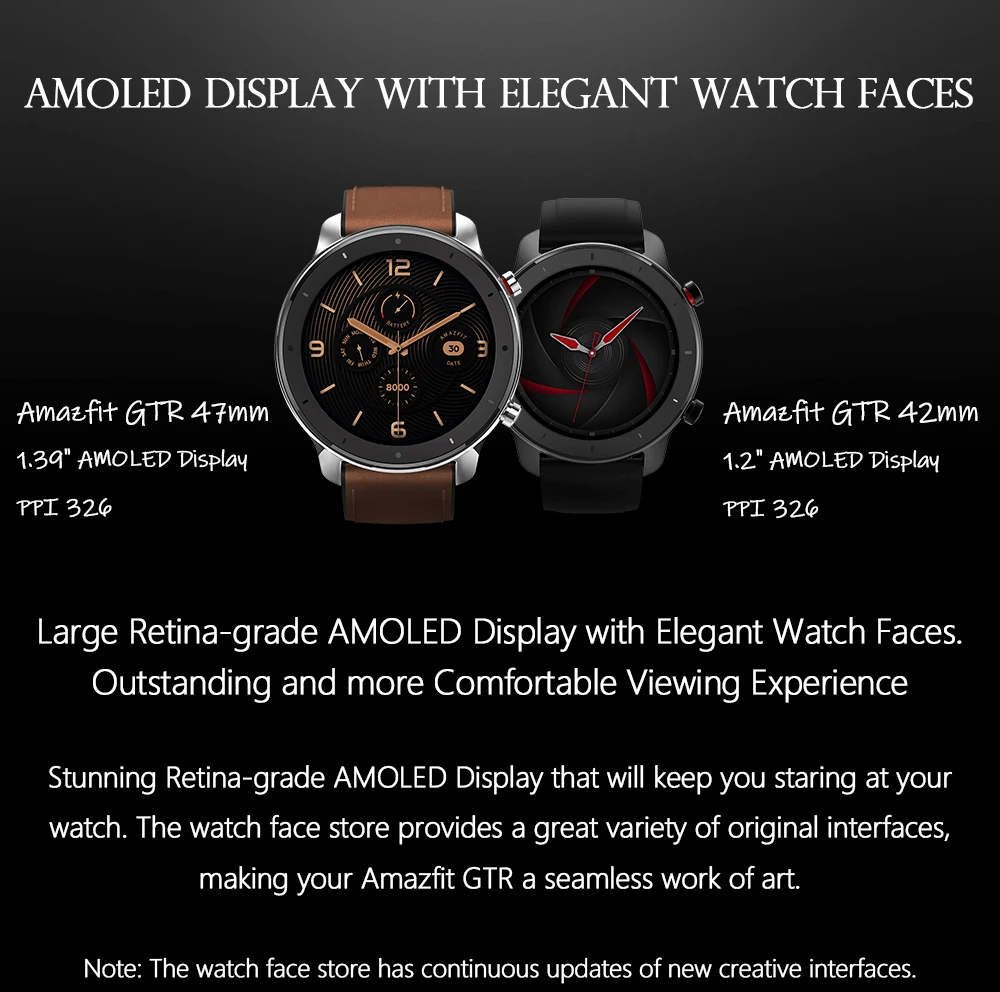 Глобальная версия Xiaomi Amazfit GTR Смарт-часы 42 мм 5 АТМ 24 дня батарея gps и ГЛОНАСС Xiaomi Смарт-часы для женщин Xiaomi часы для мужчин