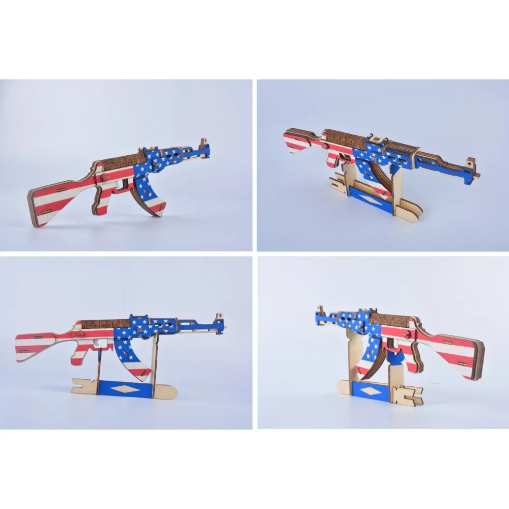 Деревянные игрушки деревянные пистолеты AK47 пистолет головоломки мини модели DIY