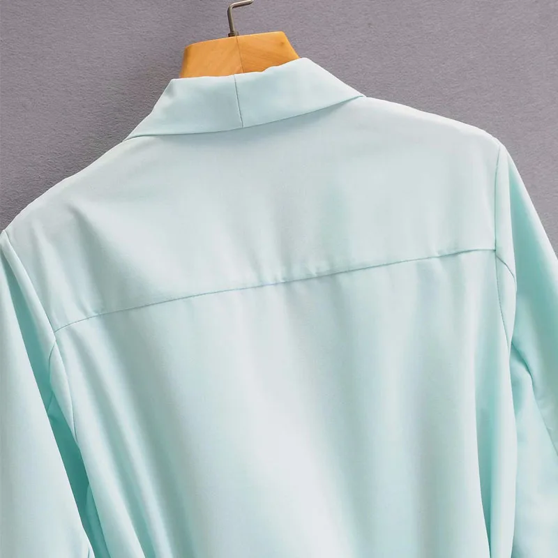 

Lapel Long Sleeves with Belt Fashion Chic Female Coat Tops Korean Style Harajuku Leisure Vacation Women's Jacket