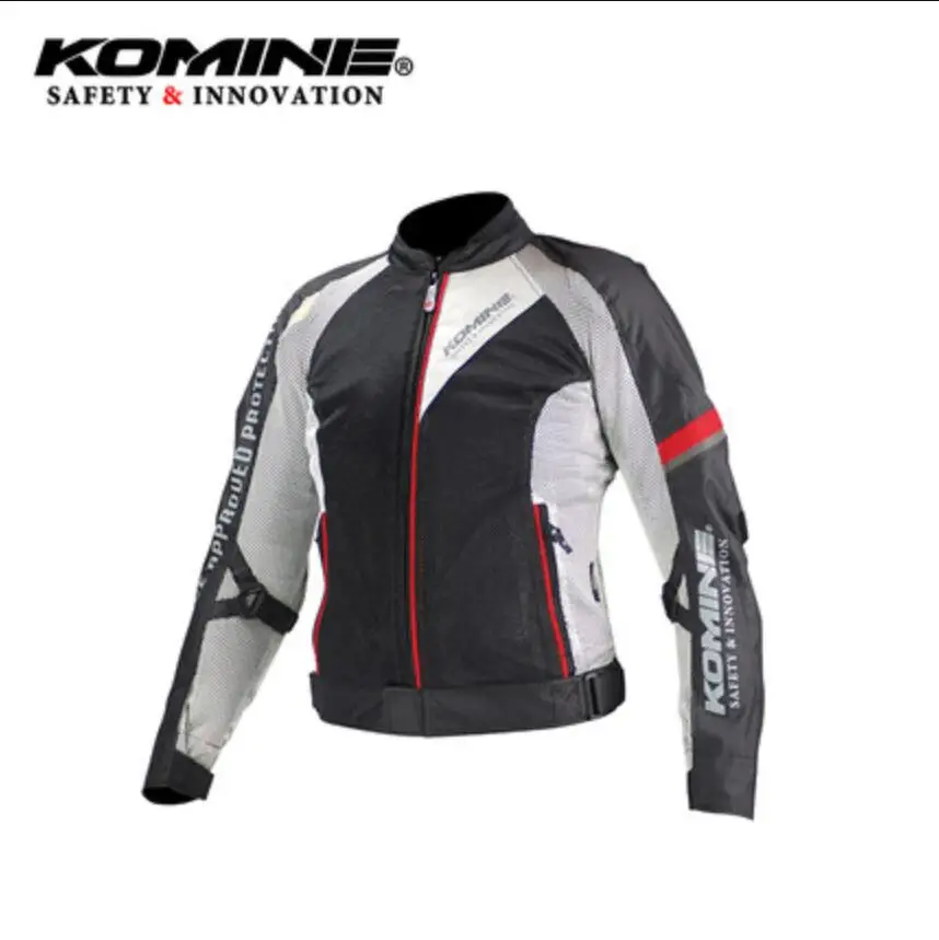 Новинка для KOMINE JK098 мотоциклетная летняя дышащая сетчатая куртка для верховой езды M/XXXXL - Цвет: Белый