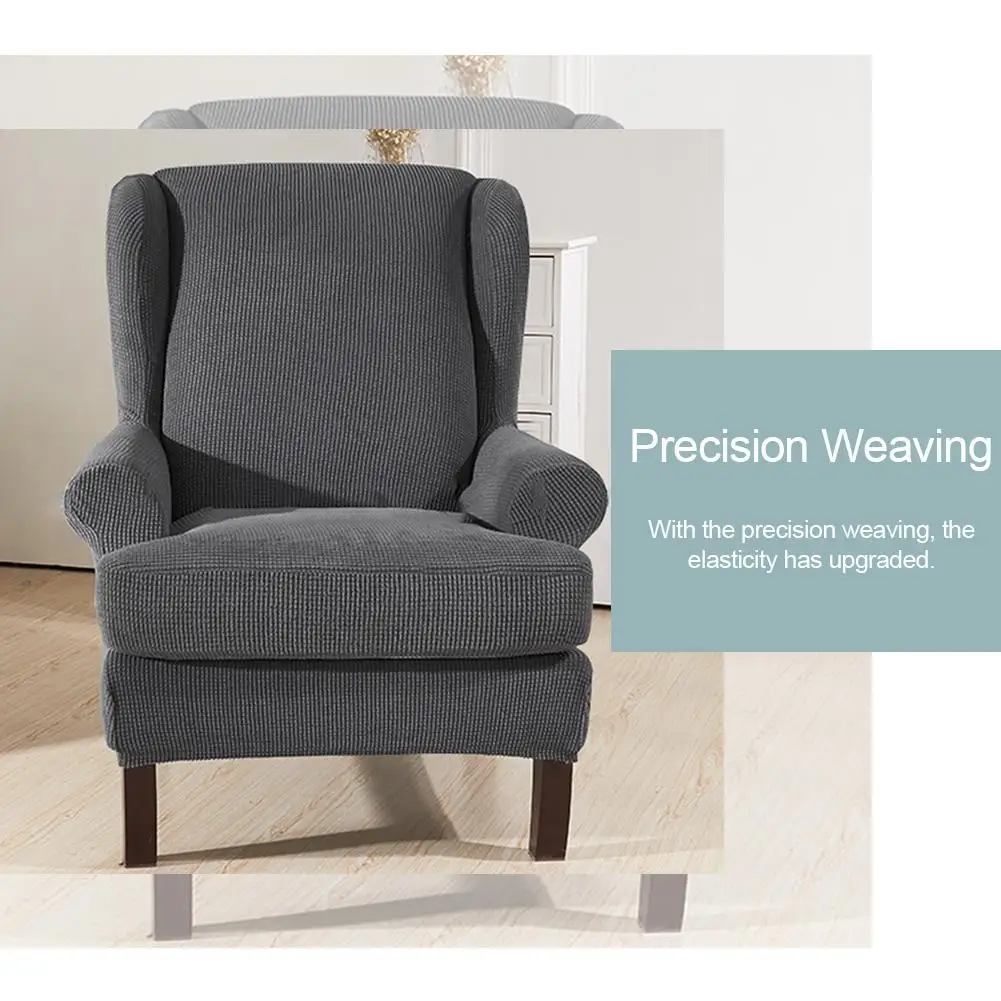 Наклонная рука короля обратно эластичные чехлы на кресла кресло Wingback крыло диван