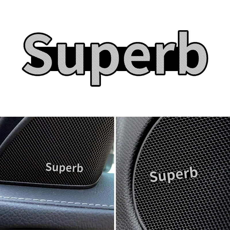4 шт. алюминиевые 3D наклейки на колонки skoda superb octavia fabia rapid yeti Kodiaq