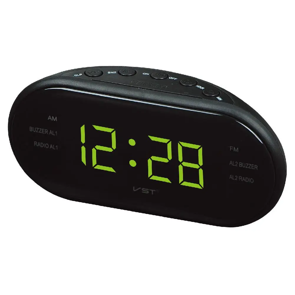 Kuulee Fashion Modern AM/FM LED Clock Radio Electronic Desktop Alarm Digital Table Clocks Snooze Function With EU Plug | Дом и сад