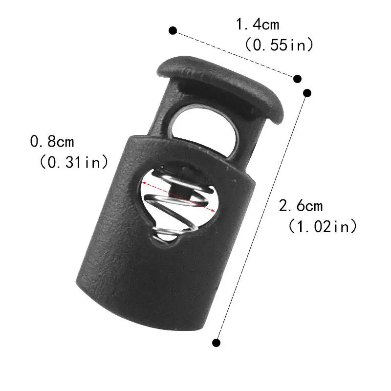 10 шт. пуш ап шнур замок застежка пружинная Пластик пробки заканчивается
