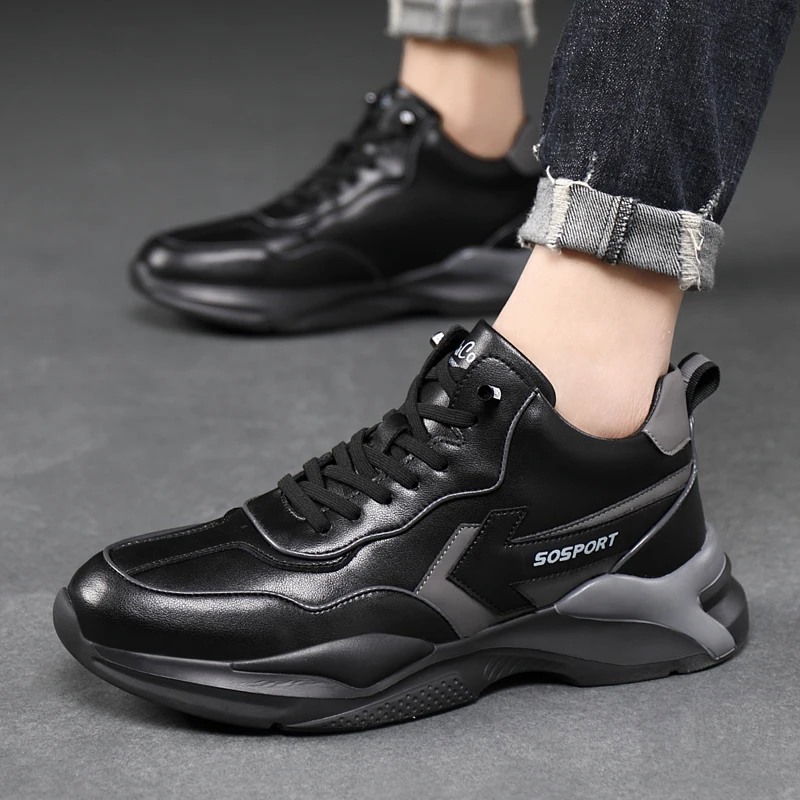 Jual Sepatu Kasual Asli Untuk Pria Sneakers Kasual Pria Merek Mewah Sepatu Kulit Nyaman Sepatu Pria Awet Dewasa