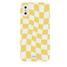 Color Checkered pattern smartphone case For IPHONE 12 Pro max 11 XS SE 2020 6G 8 PLUS xiaomi 10 lite ultra redmi note Back Cover