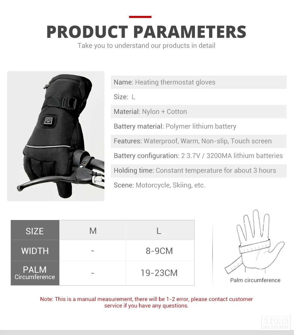 HEROBIKER Мотоциклетные Перчатки Водонепроницаемый с подогревом Guantes Сенсорный экран Батарея приведенный в действие Мотогонки Ездовые перчатки зимние