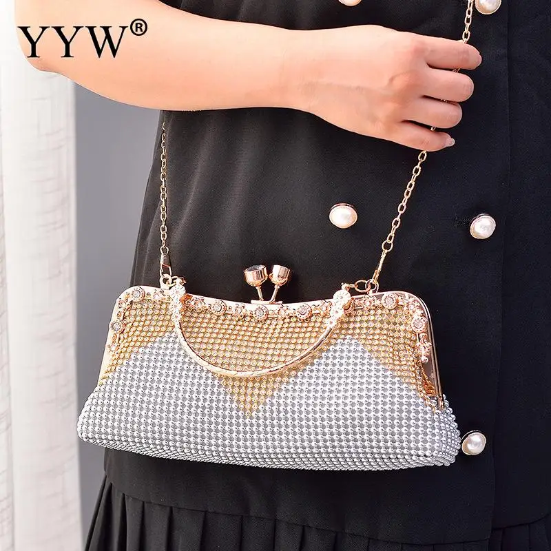 

Elegant Evening Party Bags For Women 2022 New Wedding Handbags Rhinestone Daybags For Girls Banquet Purse Shoulder Bag Clutches