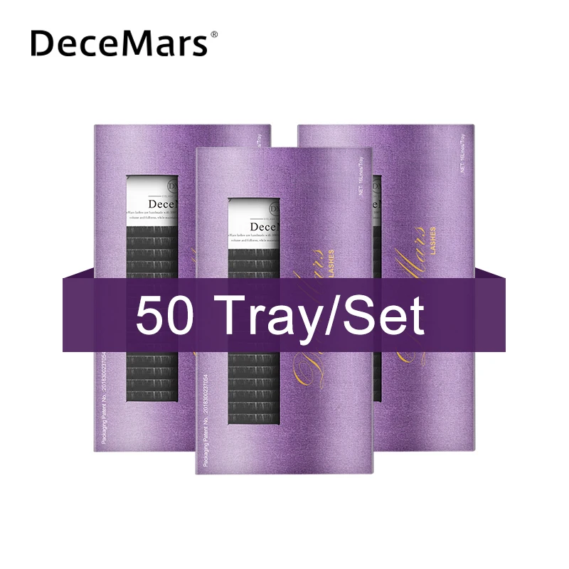DeceMars 50 чехлов/партия J B C D CURL Наращивание ресниц для прививки норковые ресницы