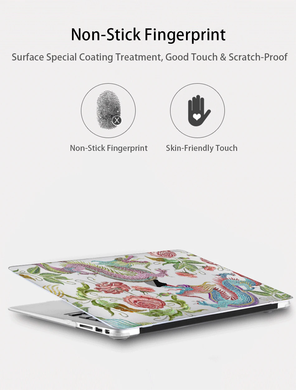MTT чехол для ноутбука macbook air Pro retina 11 12 13 15 Сенсорная панель кристальная печать на прозрачной поверхности чехол для macbook air 13 дюймов