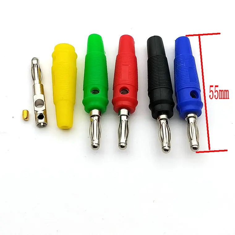 100 шт 5 цветов никелированный 4 мм разъем типа &quotбанан&quot для связывания