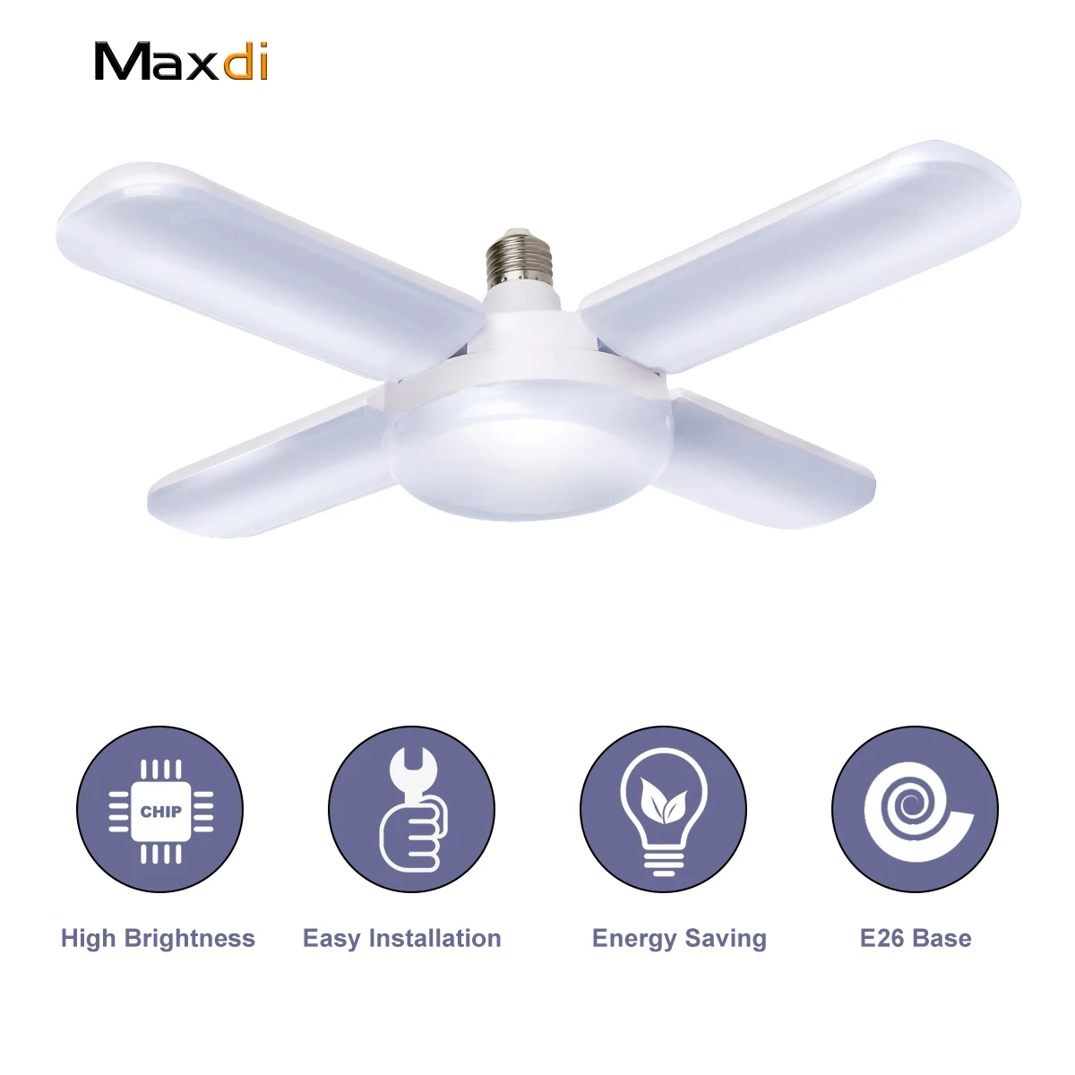 Maxdi 50 Вт Светодиодная лампа складной Вентилятор лезвие светодиодные подвесные