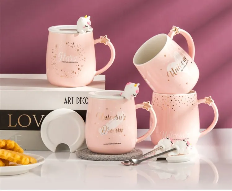 Набор кофейных кружек милая керамическая креативная цветная термостойкая