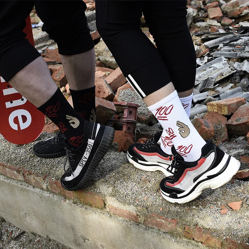Новинка 2019 мужские носки в стиле хип хоп креативная индивидуальность 100 с