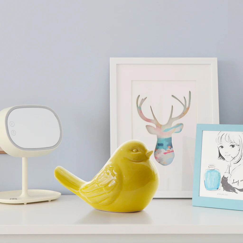 Ceramic Bird Ornament Porcelain Statues Figurine Home Decor -Yellow | Дом и сад