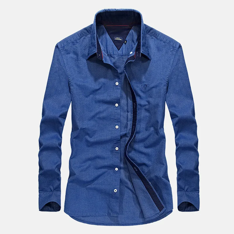 Мужская Повседневная рубашка с длинным рукавом мягкая воздухопроницаемая из