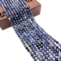 natural stone beads cordierite purple round beaded jewelry making necklace bracelet diy accessories handicraft decoration 6mm