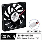 20 шт.лот Gdstime 24 в 80 мм 80 мм x 80 мм x 10 мм осевой Бесщеточный Охлаждающий вентилятор постоянного тока 8 см 8010 вентилятор для радиатора процессора в корпусе компьютера