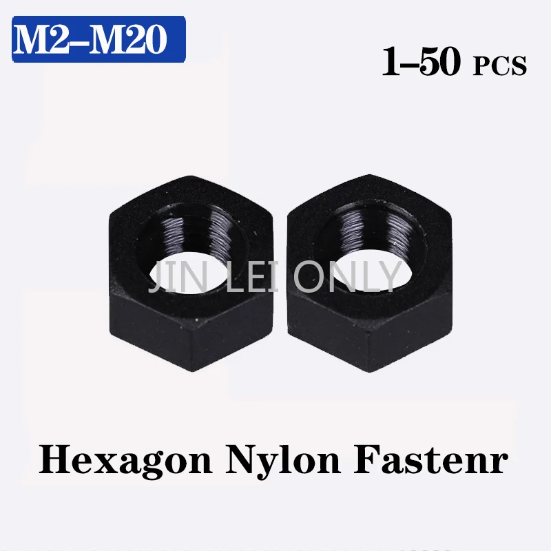 

[M2-M20] Hexagon Plastic Nuts Black Nylon Hex Nut DIN934
