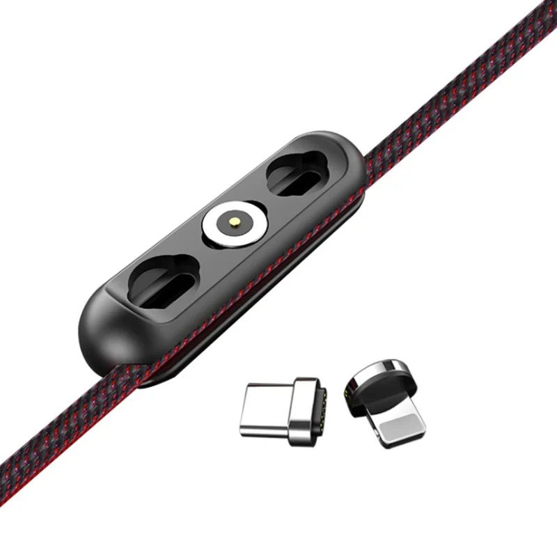 Кабель для зарядки Micro USB/USB-C 1 м круглый 8 контактов магнитный поддержка быстрой