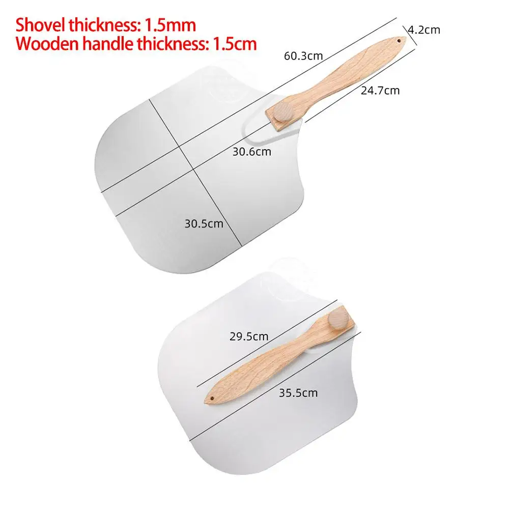 

Foldable Pizza Shovel Aluminum Pizza Shovel With Wooden Handle Baking Shovel Pizza Transfer Tool Kitchen Baking Tool 60x30.5 Cm