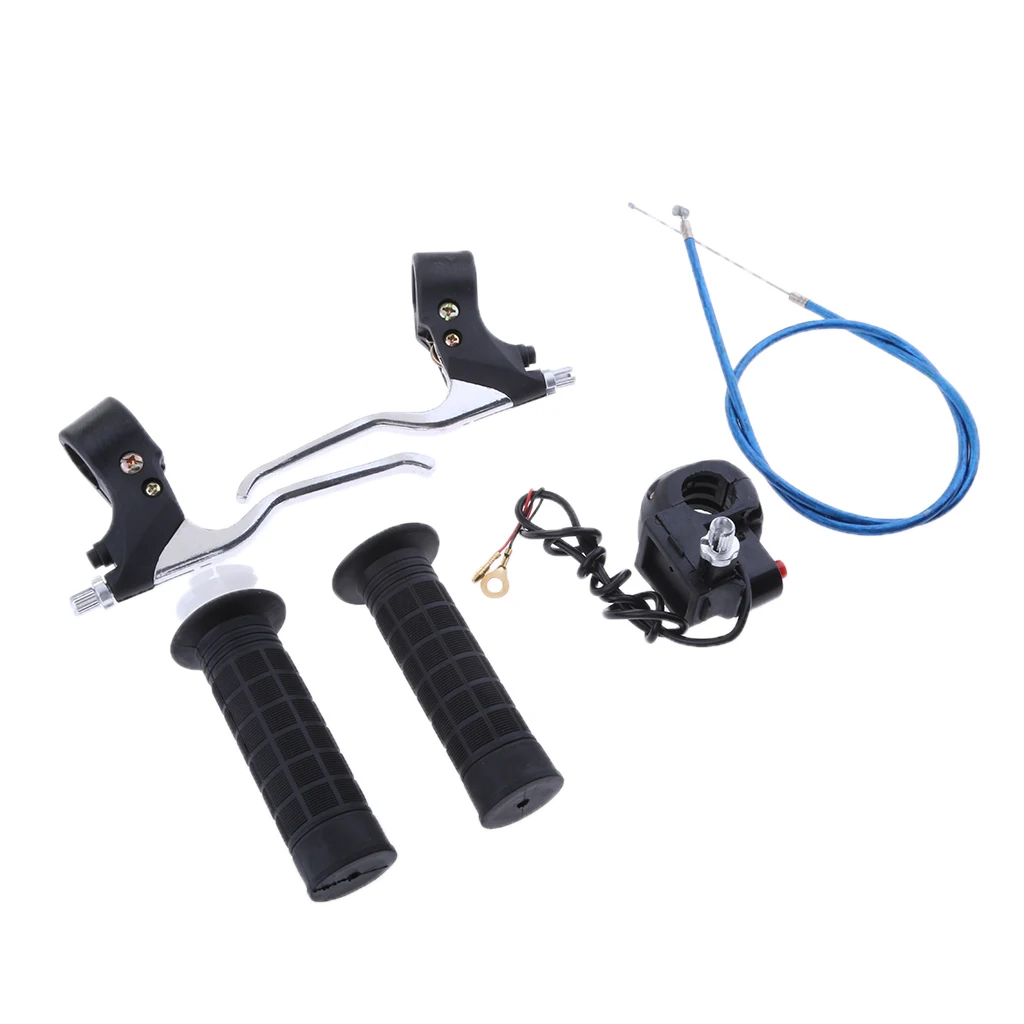

7/8'' 22mm Handle Grips & Kill On/Off Switch & Throttle Cable & Brake Levers