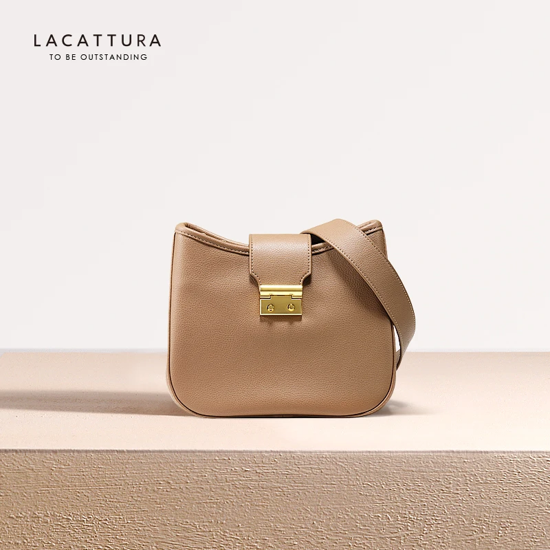 LACATTURA 2019 Маленькая женская сумка-мешок брендовые кожаные сумки на плечо