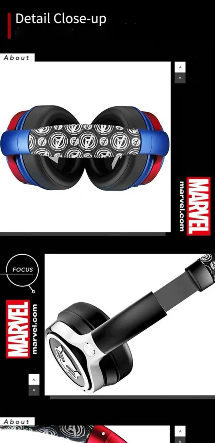 MARVEL The Avengers беспроводные наушники blutooth Limited EditIron Man Капитан Америка пантера Игровые наушники для ПК мобильный телефон