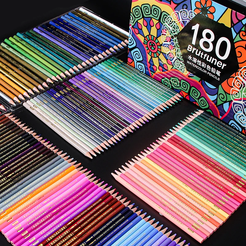 

48/72/120/160/180 Professional Oily Colored Pencil Set Watercolor Drawing colored pencils wood colour coloured pencils kids