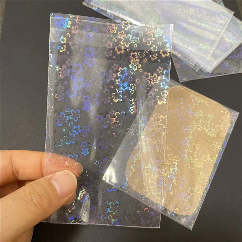 100 шт./лот Цветочная Лазерная мигающая запечатывающая карточная насадка для