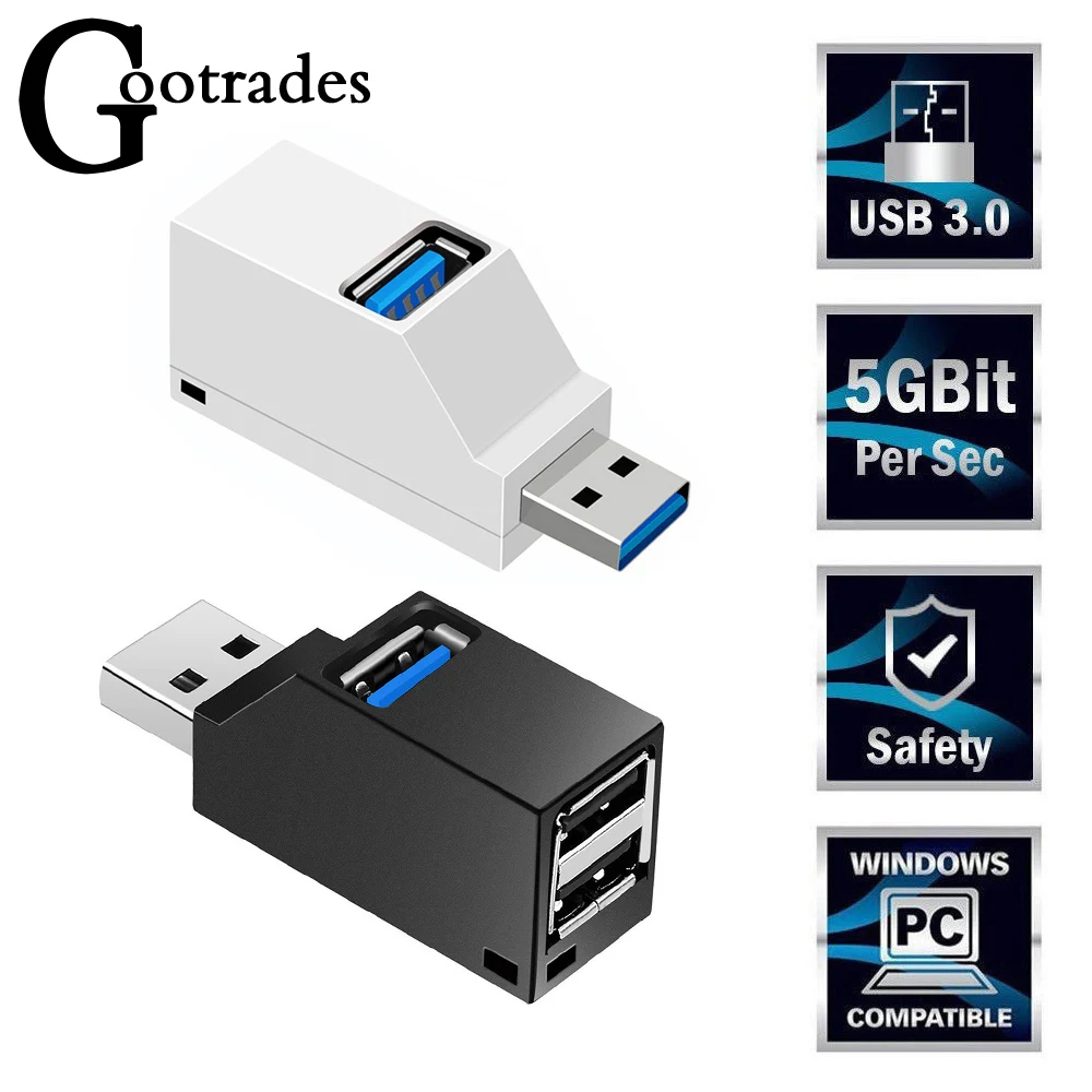 Мини концентратор с 3 портами USB 0 высокоскоростной разветвитель для передачи