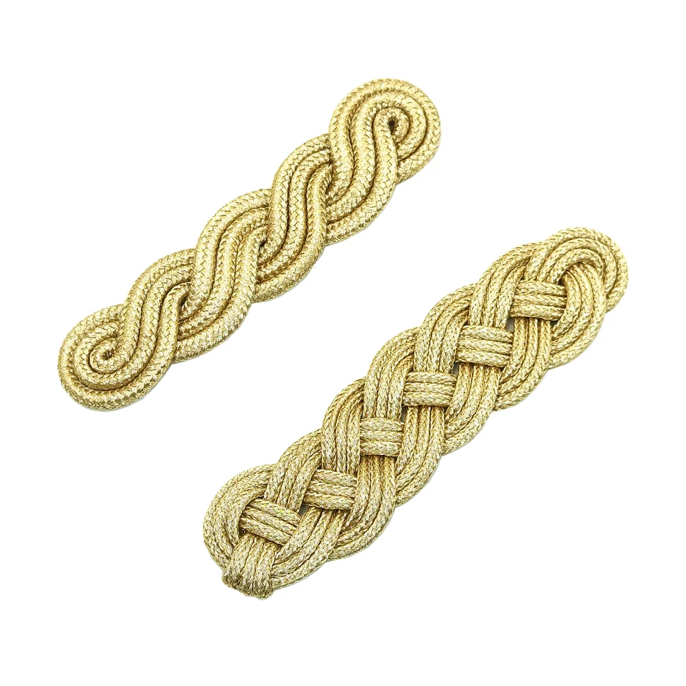 

20pcs Baroque Gold Cord Patch Decorative Applique Closure Sew On Patches For Clothing Clothes Appliques Parche AC1594