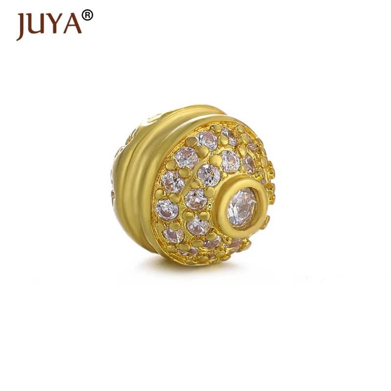 5 шт. оптовая продажа высококачественные Медные металлические бусины с цирконами