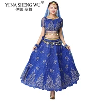 bollywood dress costume women indian dance set belly dance sari clothing belly dance performance clothes chiffon dance set new