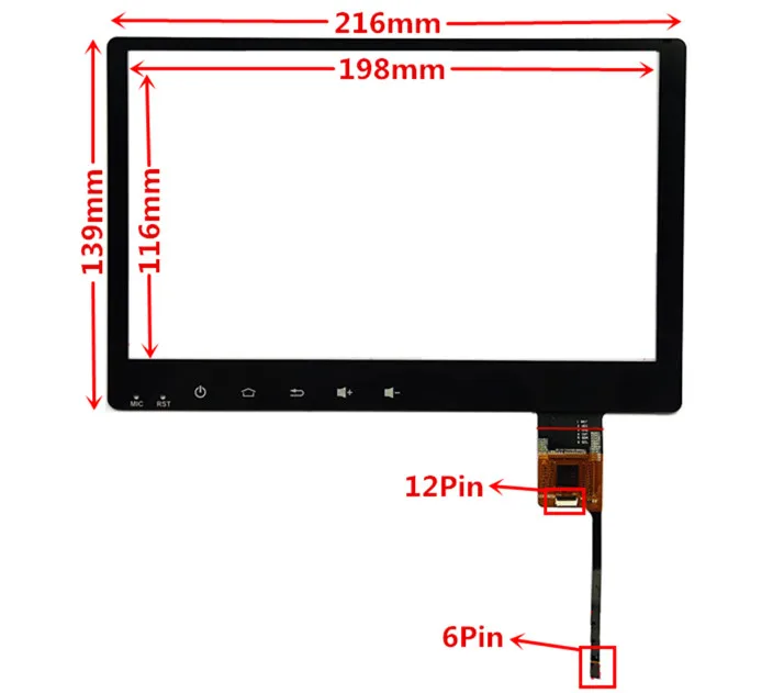 JST 051 090 Емкостный Универсальный дигитайзер для KIA KX5 автомобильный DVD GPS навигатор