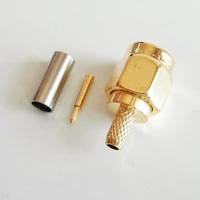 1x pcs high quality rf coax connector socket sma male jack crimp for rg316 rg174 rg179 lmr100 cable plug gold plated coaxial