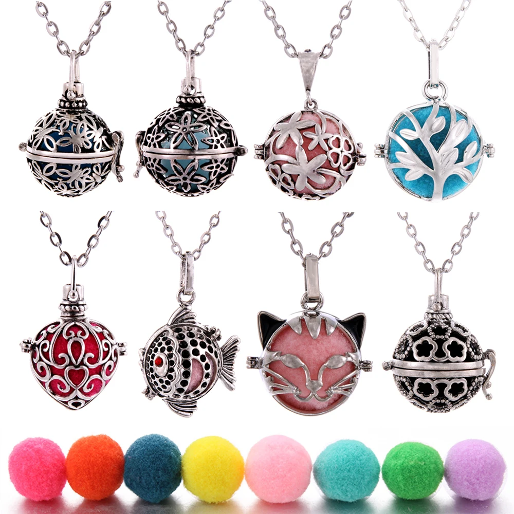 Ожерелье для ароматерапии открытая клетка диффузор эфирных масел мексиканские