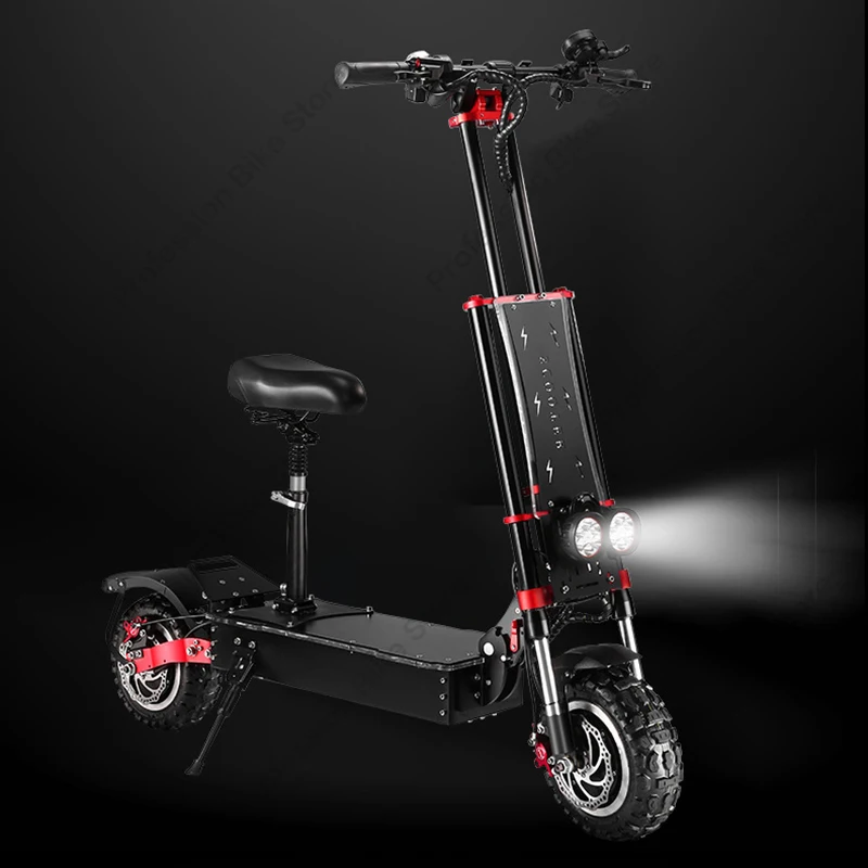 Kaufen BOYUEDA S4 6000W 60V 38AH Erwachsene Folding Elektrische Roller 13 Zoll Rad Off-road Escooter Balance Skateboard Longboard E-roller