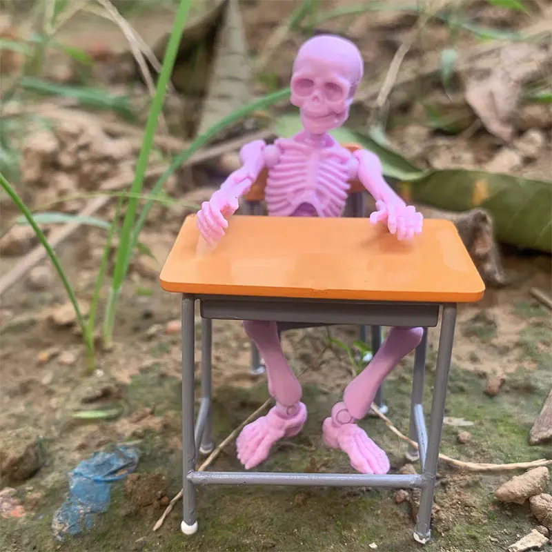 Миниатюрная экшн фигурка скелета подвижная многосоставная кукла из ПВХ